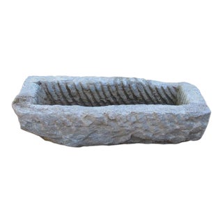 Hand Chiseled Stone Trough For Sale