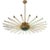 Glass and Brass Sputnik Large Chandelier, Italy 1980s For Sale