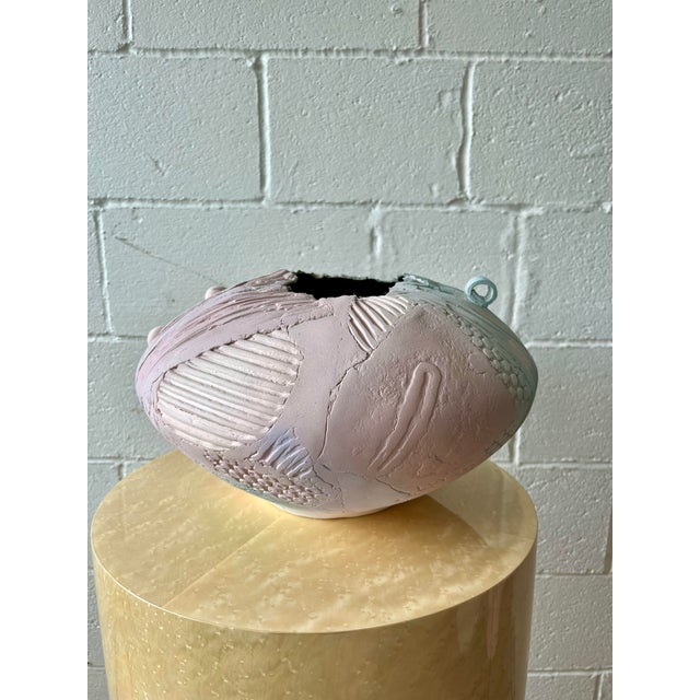 Large Signed Markiewicz Studio Pottery Sculptural Vessel, 15 Inches Wide For Sale In New York - Image 6 of 8