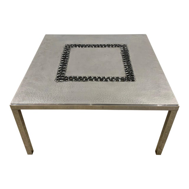 1970s Willy Luckyx Aluclair Belgian Coffee Table For Sale