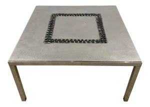 1970s Willy Luckyx Aluclair Belgian Coffee Table