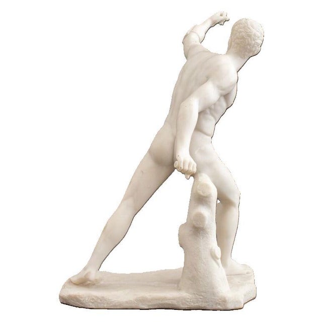 Vintage Gladiator Borghese Statuette Figurine For Sale - Image 9 of 9