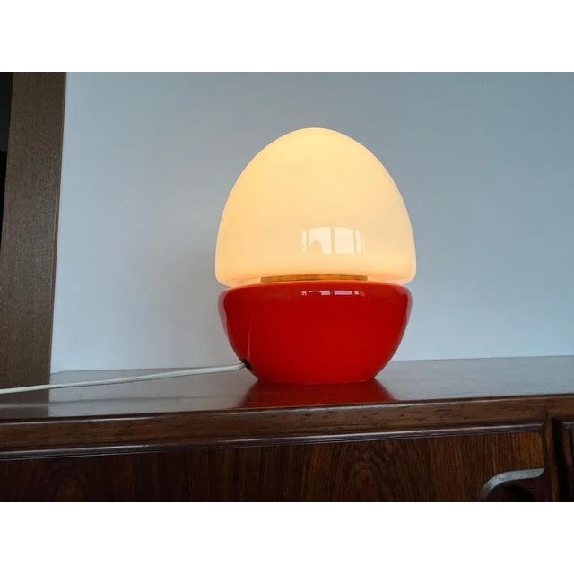 1960s Space Age Czechoslovakian Table Lamps in Glass, 1960, Set of 2 For Sale - Image 5 of 7