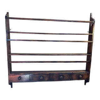 Mid 20th Century 3 Tiered Wood Plate Rack For Sale