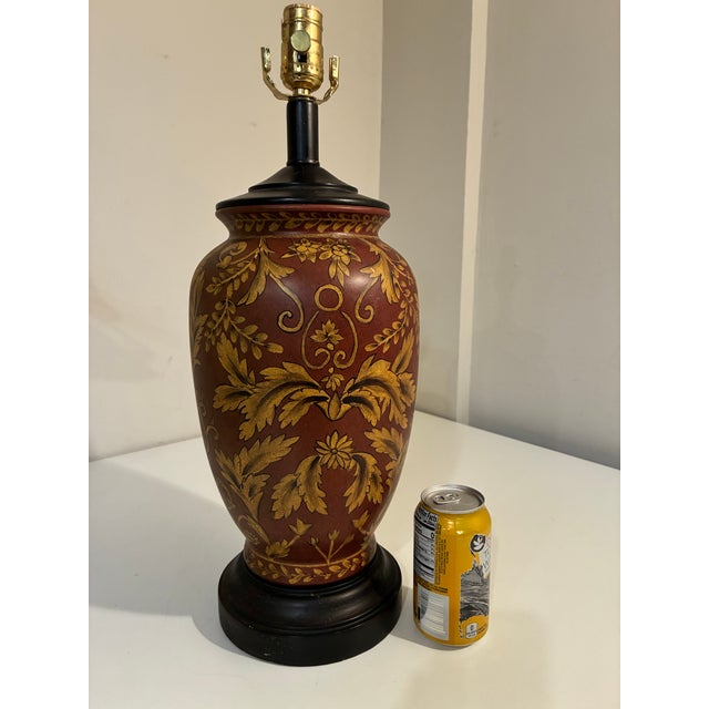 Vintage Italian Style Ceramic Table Lamp, Florentine Decor, 21” For Sale - Image 9 of 12