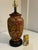 Vintage Italian Style Ceramic Table Lamp, Oxblood Red With Hand-Painted Gold Acanthus Leaves, Hollywood Regency, Florentine Decor, 21” For Sale - Image 9 of 12