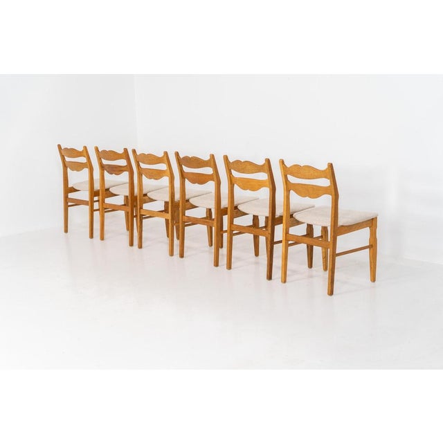Brutalist Chairs in Oak by Henning Kjaernulf, Set of 6 For Sale - Image 10 of 15