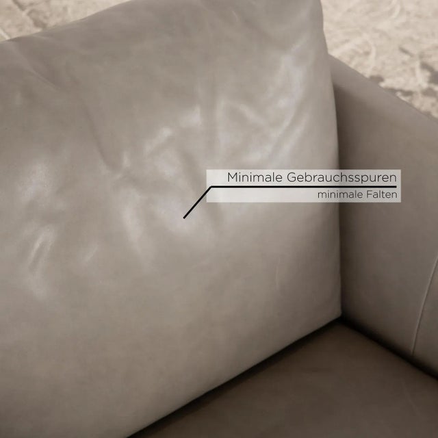 Set of Montis Axel Leather Armchair Set in Grey For Sale - Image 6 of 13