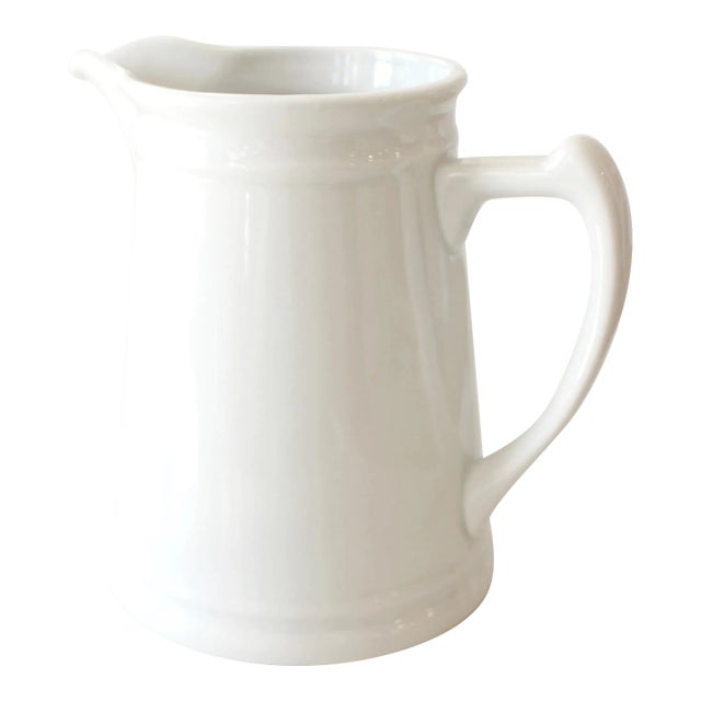 French Farmhouse Vintage "Steatita" Porcelain Pitcher For Sale