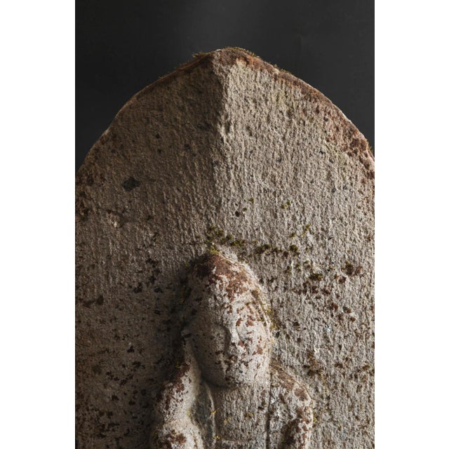 18th Century Japanese Antique Kannon Stone Statue/Edo Period/18th to 19th Century For Sale - Image 5 of 15