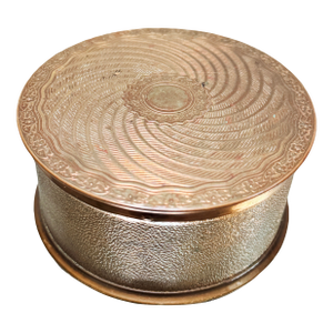 Mid-Century Modern Thorens Musical Brass Powder Box From the 1950s