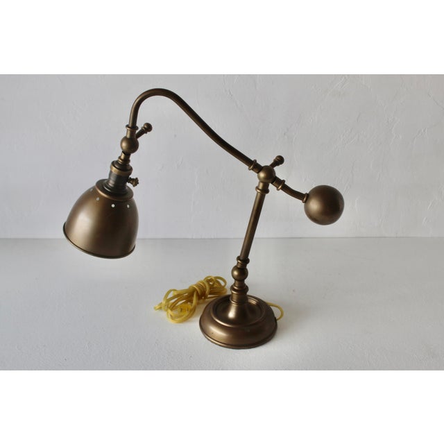 Brass Vintage Visual & Comfort Brass Desk Task Lamp For Sale - Image 8 of 17