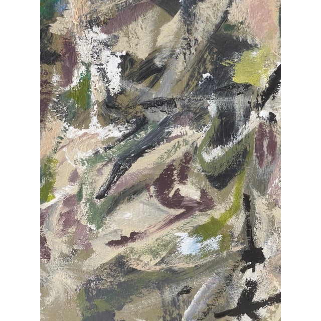 California artist James Brewer original abstract. This painting has incredible color and movement. The style is indicative...