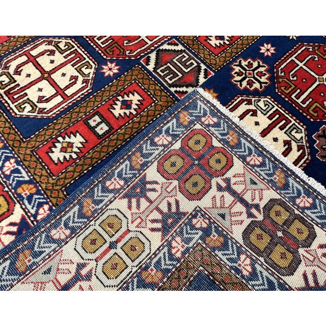 1930s Antique Caucasian Wool Rug For Sale - Image 5 of 10
