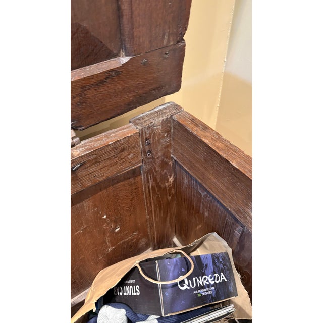 Gothic English Late 18th Century Walnut Gothic Coffer / Chest For Sale - Image 3 of 11