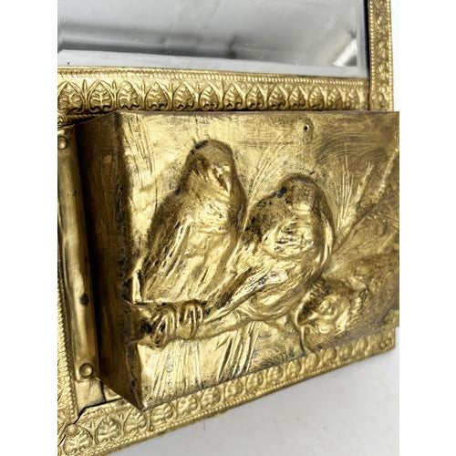 1970s Gilded Mirror with Letter Holder, France, 1970s For Sale - Image 5 of 14