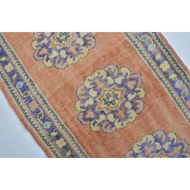 1960s Antique Vintage Kitchen Decor Runner Rug For Sale - Image 5 of 10