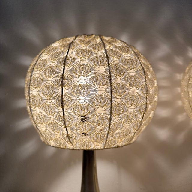 1970s Table Lamps with Fabric Shades from Aro Leuchte, 1970s, Set of 2 For Sale - Image 5 of 18