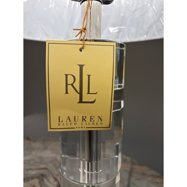 Lauren Ralph Lauren Ralph Lauren Farrah Crystal Column Table Lamps - A Pair For Sale - Image 4 of 15