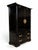 Vintage Broyhill Asian Modern Black Lacquer Armoire With Brass Hardware For Sale In Boston - Image 6 of 12