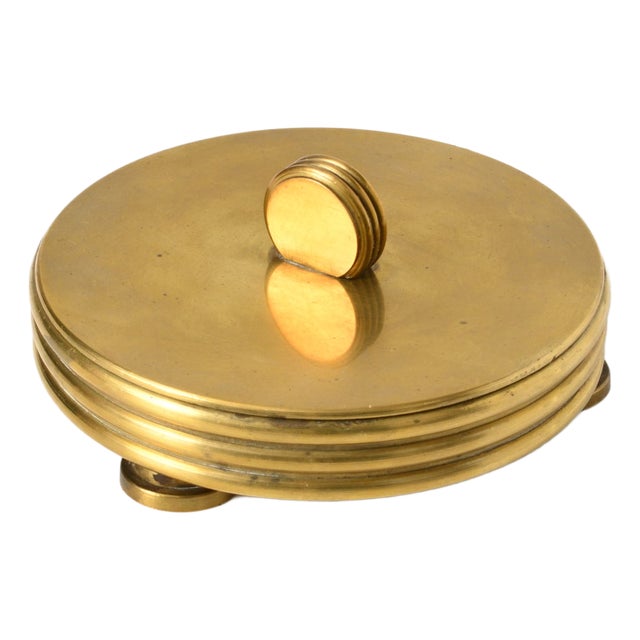 German Art Deco Brass Box, 1930s For Sale