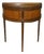 Vintage Demi-Lune Console Table with Mini Chest of Drawers and Slatted Roll-Up Doors, 1970s For Sale