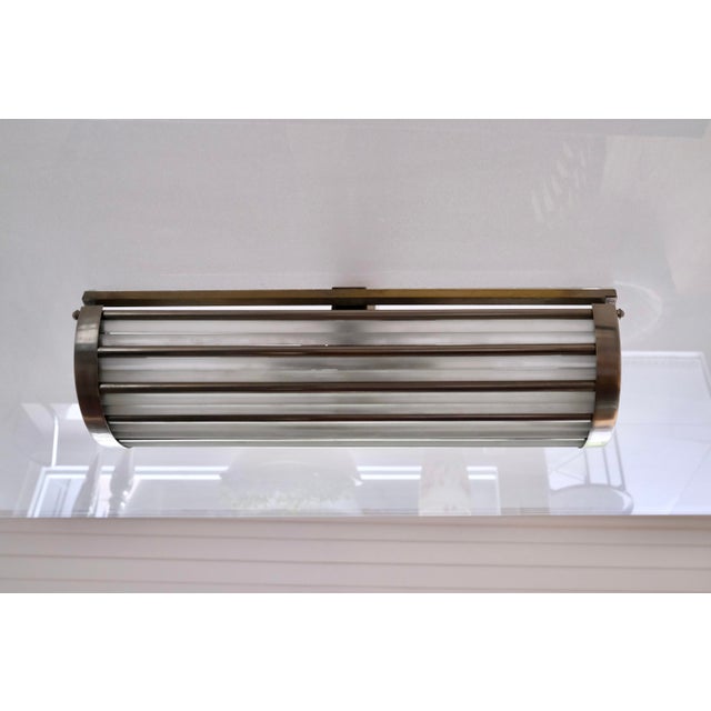 Ceiling Lamp with Glass Rods and Chrome Plating, 1930s For Sale - Image 4 of 8