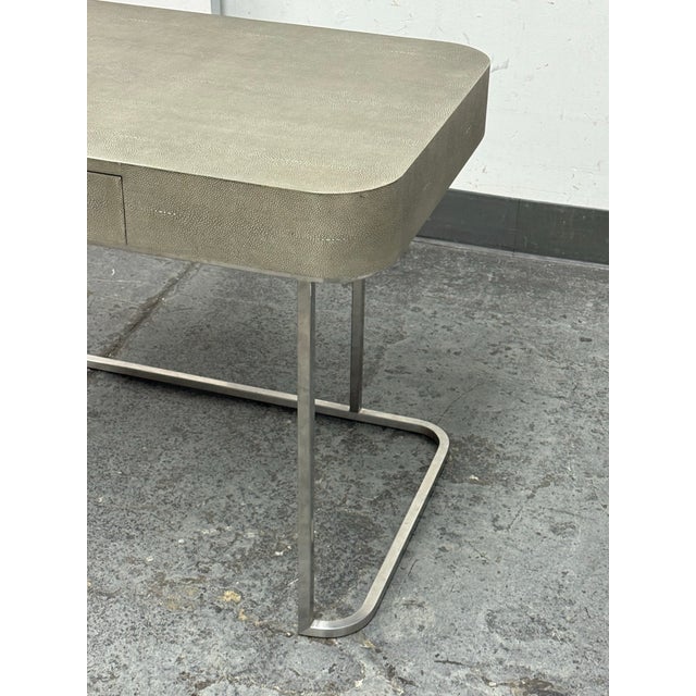 Animal Skin Restoration Hardware Graydon Desk For Sale - Image 7 of 12