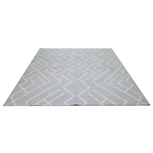 Vintage Moroccan hand woven kilim with organic wool,natural colors and fine weave.