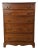 Mid Century Colonial Revival Highboy Dresser With Stow Away Writing Desk For Sale