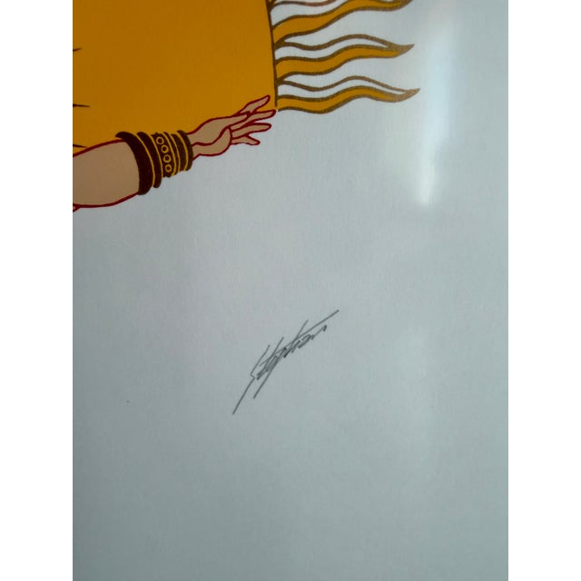 Signed Stephan "Sun" Limited Edition Serigraph 69/75 Art Deco Revival Silkscreen 1980s For Sale In Las Vegas - Image 6 of 18