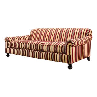 Ralph Lauren Home "Bel Air" Striped Velvet Sofa 8 Ft Usa 2008 For Sale