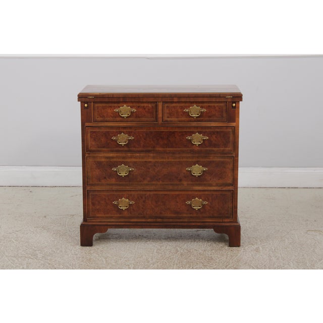 Age: Approx: 30 Years Old Details: George III Style Dovetailed Drawer Construction High Quality Construction Gorgeous Burl...