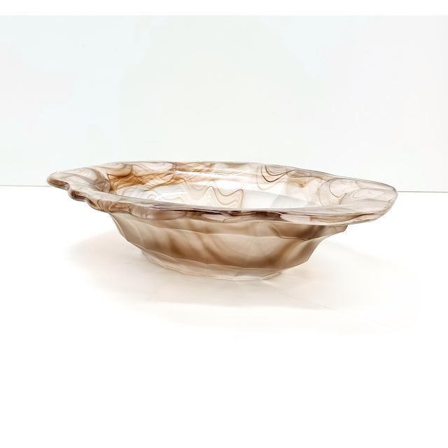 Sepia Calcedony Glass Trinket Bowl by George Davidson, UK, 1940s For Sale - Image 6 of 12