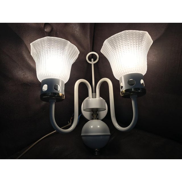 Vintage Wall Lamp in Metal and Glass, 1970s For Sale - Image 10 of 18