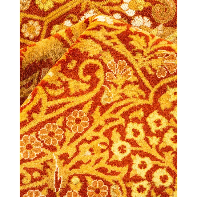 Textile Mogul, One-of-a-Kind Hand-Knotted Area Rug - Orange, 8' 1" x 10' 4" For Sale - Image 7 of 8