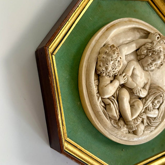 1950s Sungott Art Studios "The Infant Academy" Framed Classical Relief Plaque For Sale In Miami - Image 6 of 11