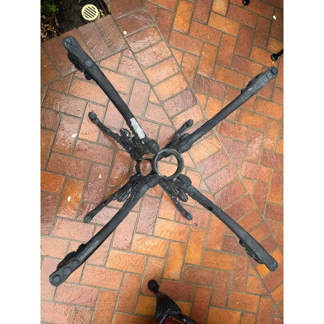Metal Vintage Hollywood Regency Molla Cast Aluminum Table Base For Sale - Image 7 of 8