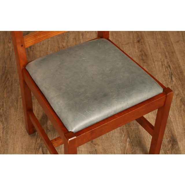 Brown Stickley Mission Collection Set Of Eight Cherry Spindle Dining Chairs For Sale - Image 8 of 18