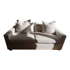 Custom Contemporary Sofa | Handcrafted | Neutral Textured Upholstery