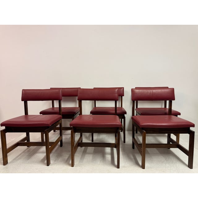 Vintage Danish Leather Dining Chairs, 1960s, Set of 6 For Sale - Image 4 of 18
