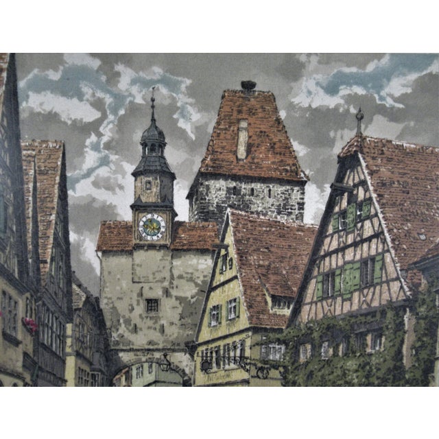 Hans Figura, European Village, Circa 1950 For Sale - Image 4 of 7
