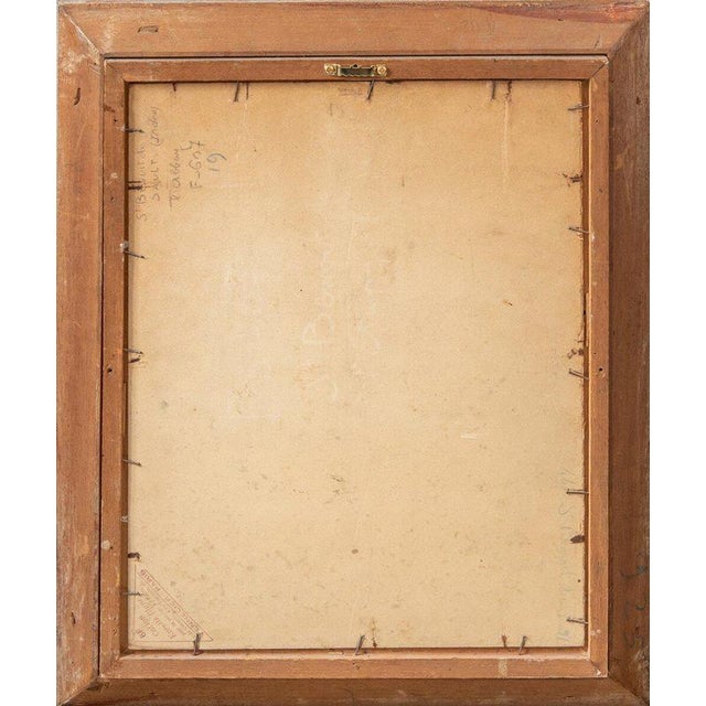 French School Artist, Lakeside Scene, Oil Painting on Board, 1944 For Sale - Image 8 of 9