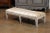 Late 19th Century Swedish Neoclassical Style 1880s Painted Wood Bench with Carved Waterleaf Motifs For Sale - Image 5 of 12