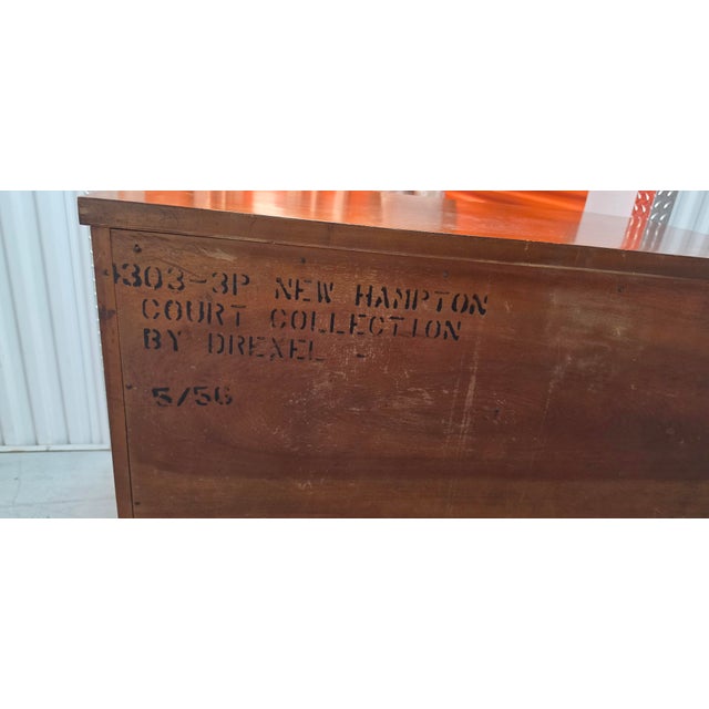 This is a rare and highly functional serving cart/console from the coveted "New Hampton Court Collection" by Drexel...