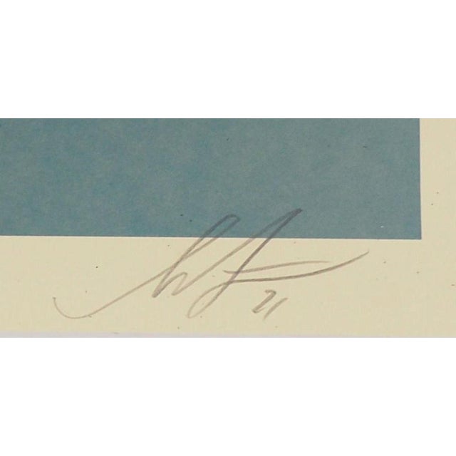 Shepard Fairey, Geometric Dove Blue, Lithograph For Sale - Image 4 of 5