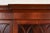 Wood Baker Furniture Style Georgian Carved Flame Mahogany Breakfront Bookcase Cabinet With Drop Front Secretary Desk For Sale - Image 7 of 14