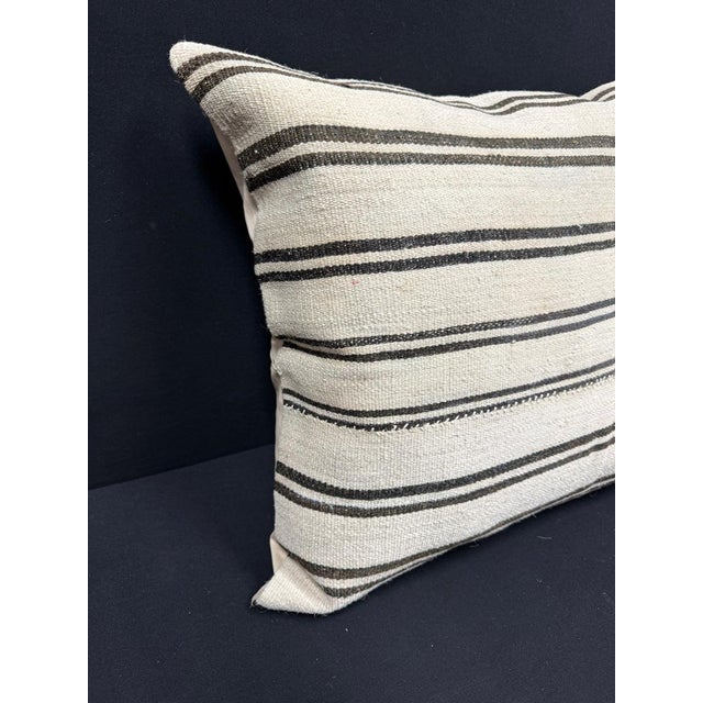 Turkish Hemp Pillow Cushion Natural Beige Brown Pillow Cushion Cover 24"x24" #30418 Enhance your home decor with our Kilim...
