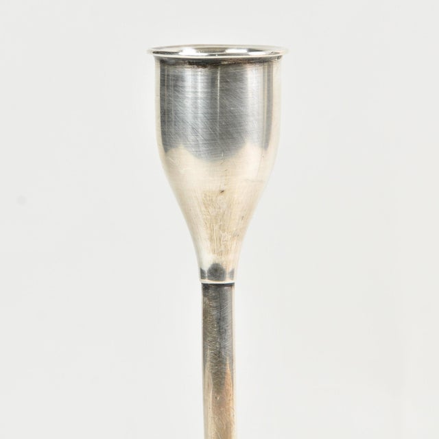 Sterling Silver Serpent Candlestick Holder Pair Towle Silversmiths by Marion Anderson Noyes For Sale - Image 9 of 15