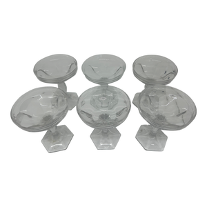 Vintage Heisey Champagne Glasses - Parfait - Crafted by Imperial Glass Company- Set of 6